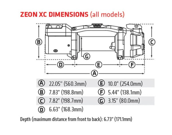 ZEON XC 10-S Winch PART NUMBER: 110510